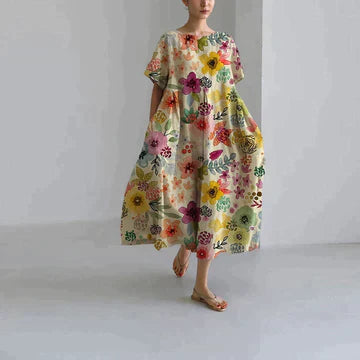 Flora - Women's dress with print