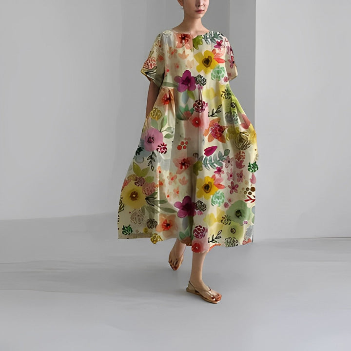 Amelia|  Boho floral dress - Wide dress - Spring