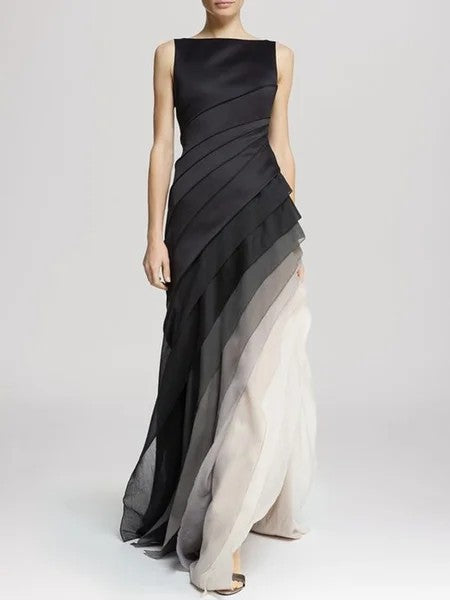 Mia™ - Elegant Multi-Layered Ombre Dress