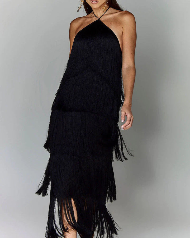 TATIANA | DRESS WITH TASSELS