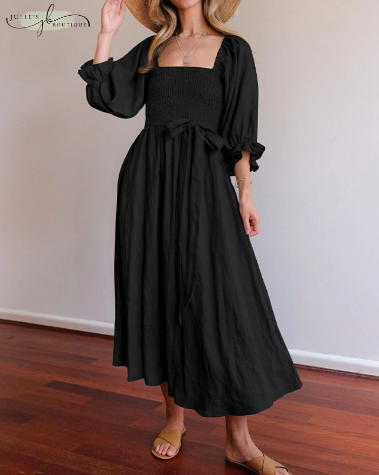 Ophelia™ - French Dress With Frill Sleeves