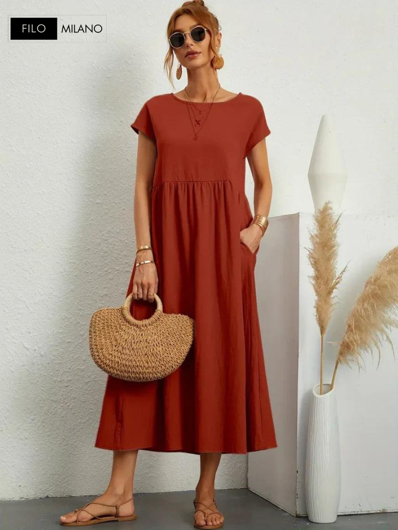 Ruby™ | Essential Dress Elegant Cotton and Linen