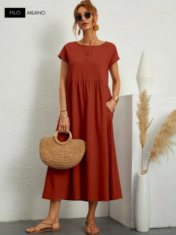 Ruby™ | Essential Dress Elegant Cotton and Linen