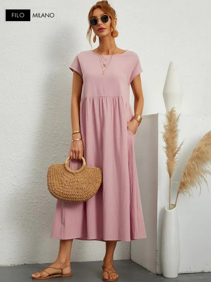 Ruby™ | Essential Dress Elegant Cotton and Linen