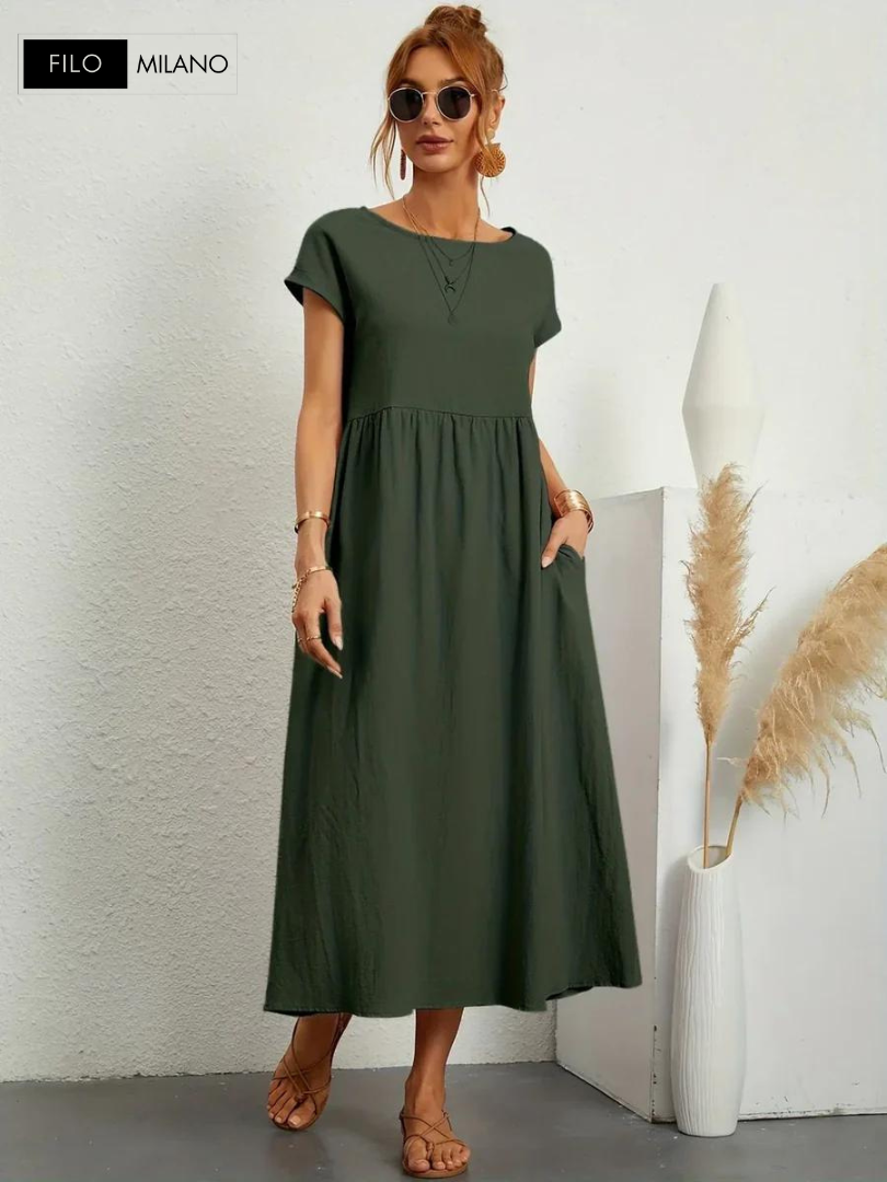 Ruby™ | Essential Dress Elegant Cotton and Linen