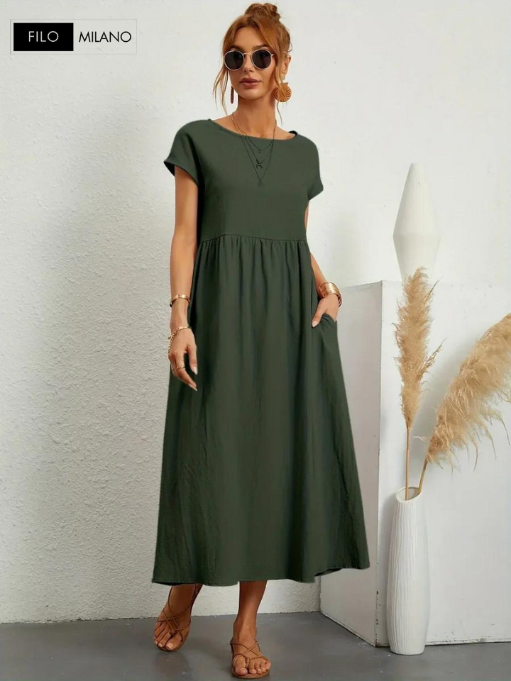 Ruby™ | Essential Dress Elegant Cotton and Linen