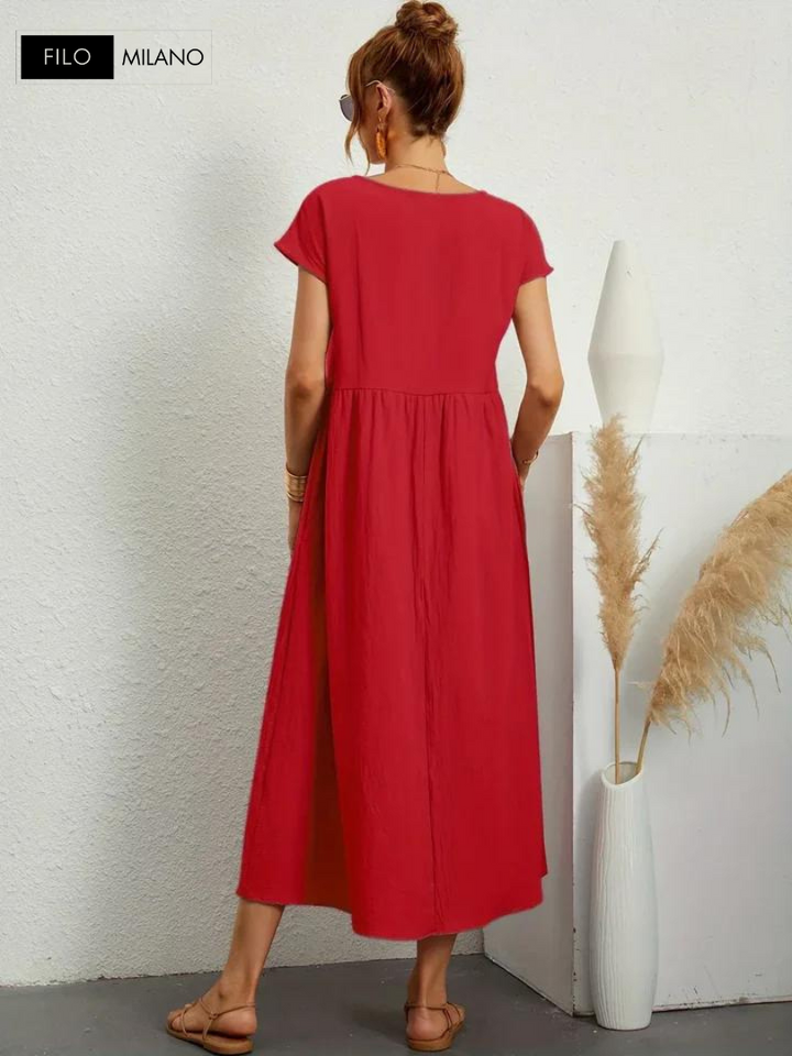 Ruby™ | Essential Dress Elegant Cotton and Linen