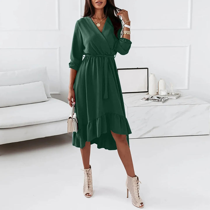 Sadie™ Festive Deep V-Neck Dress