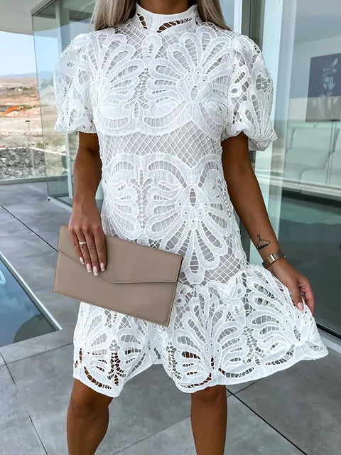 Marissa™ - Elegant Embroidered Lace Dress