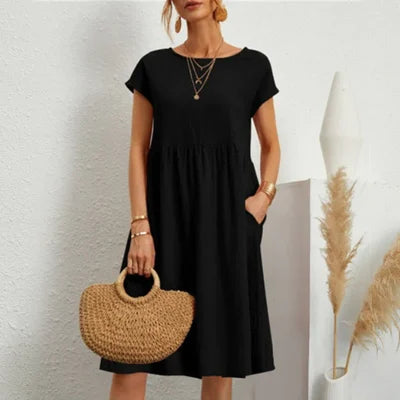 Ruby™ - Cotton Round Neck Dress