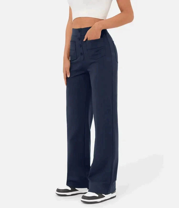 Livia - High Waisted Elastic Pants