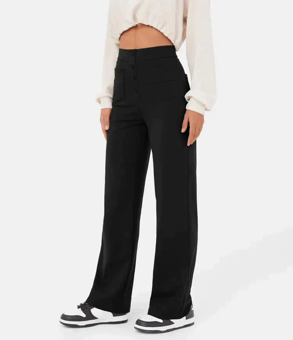 Livia - High Waisted Elastic Pants