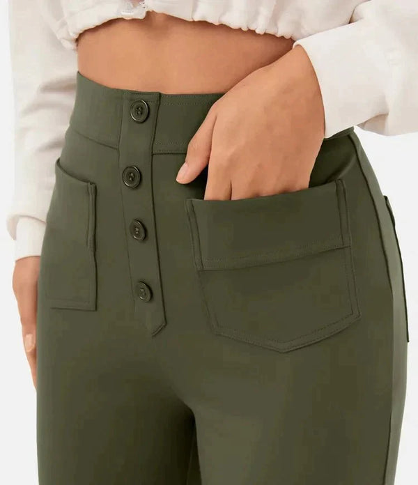 Livia - High Waisted Elastic Pants