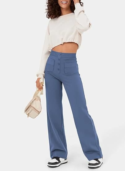 Livia - High Waisted Elastic Pants