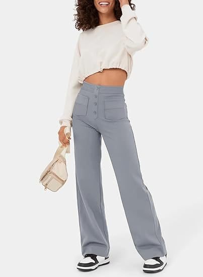 Livia - High Waisted Elastic Pants